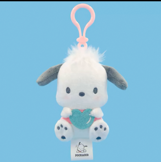 Heart Plush Duo – Hello Kitty & Pochacco