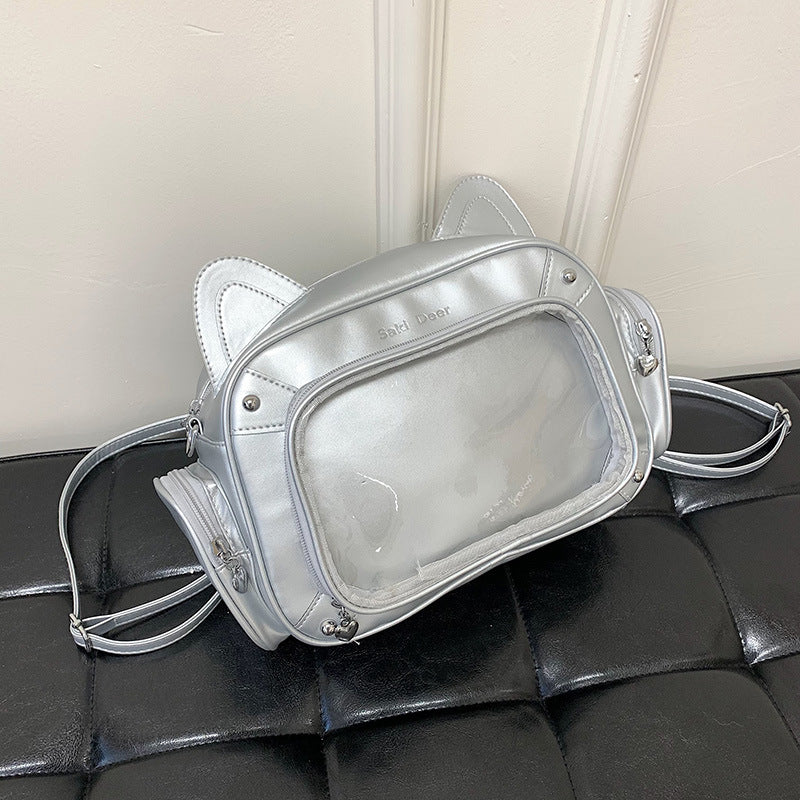 Travel new original versatile pain bag two-dimensional one-shoulder commuter mechanical bag popular cat crossbody backpack