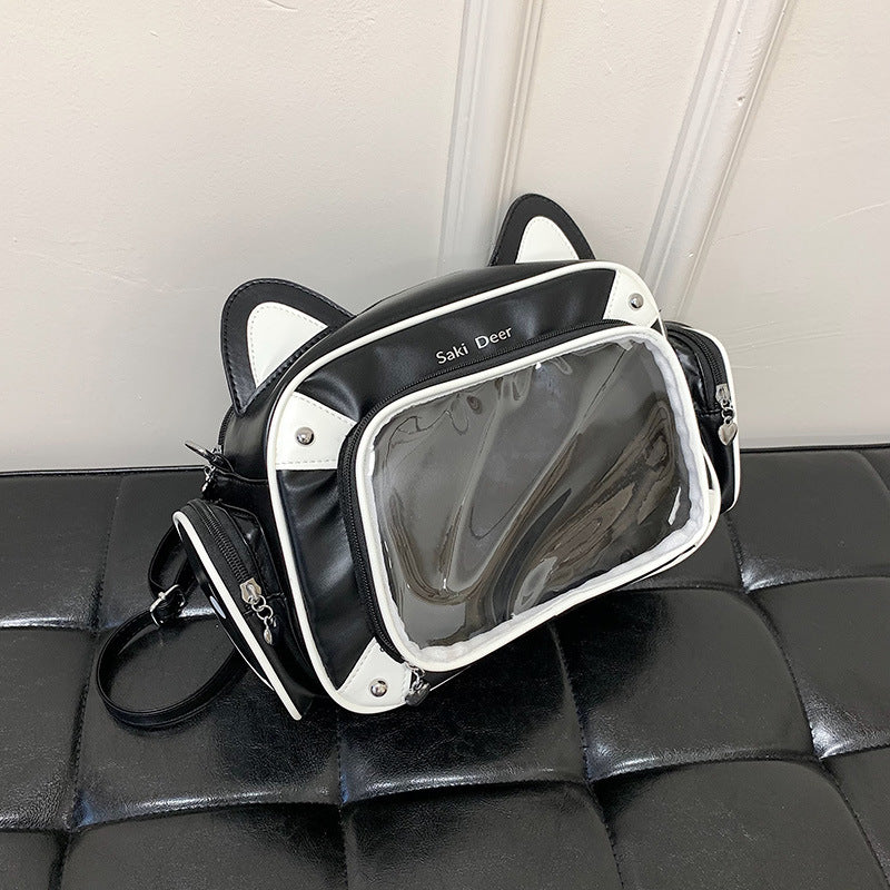Travel new original versatile pain bag two-dimensional one-shoulder commuter mechanical bag popular cat crossbody backpack