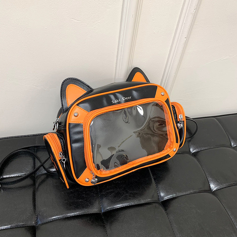 Travel new original versatile pain bag two-dimensional one-shoulder commuter mechanical bag popular cat crossbody backpack