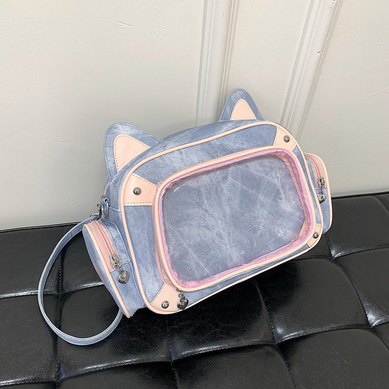 Travel new original versatile pain bag two-dimensional one-shoulder commuter mechanical bag popular cat crossbody backpack