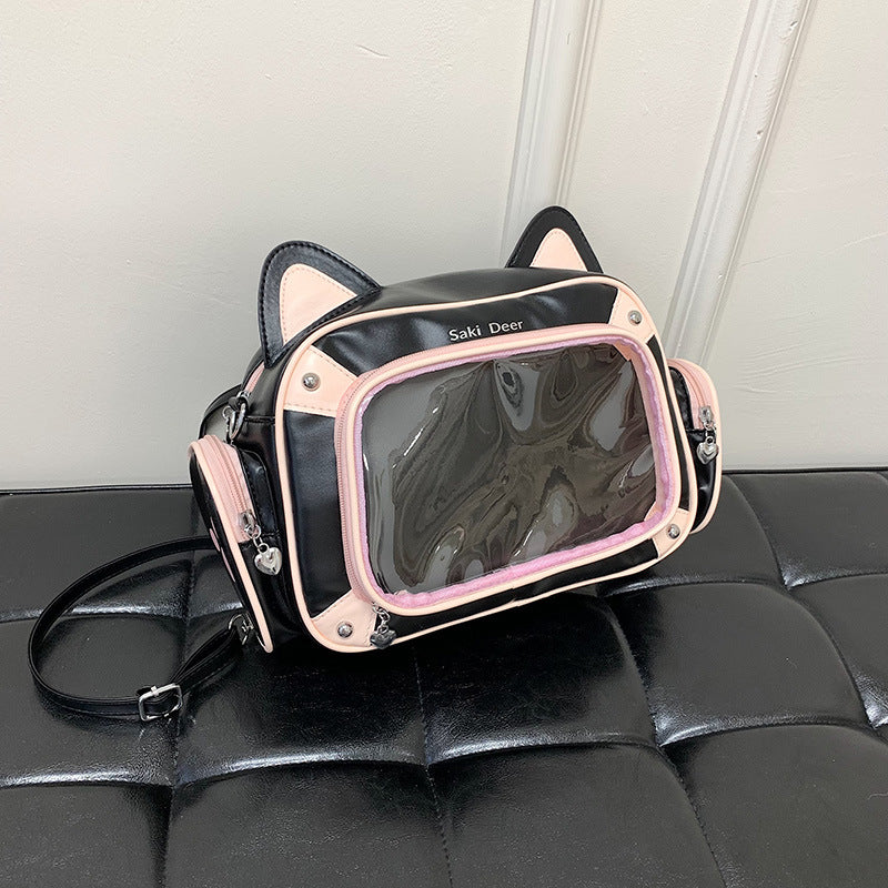Travel new original versatile pain bag two-dimensional one-shoulder commuter mechanical bag popular cat crossbody backpack